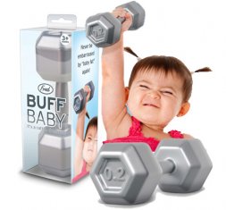 Buff Baby Dumbell Rattle  Buff Baby Dumbell Rattle