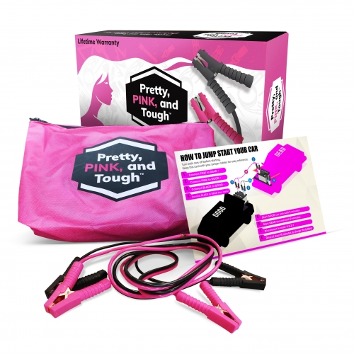Pretty, Pink, and Tough Deluxe Jumper Cable Set