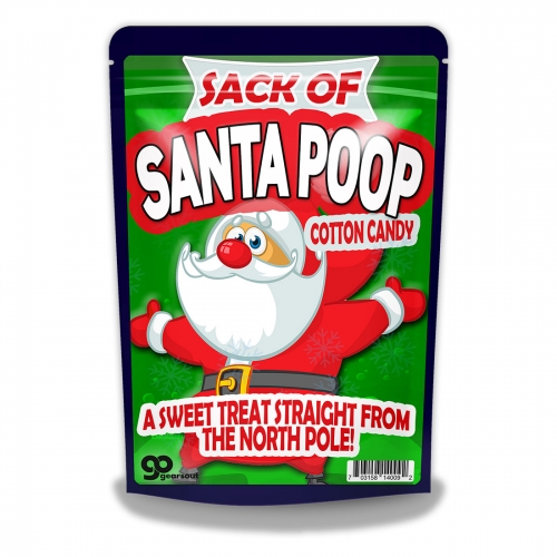 Sack of Santa Poop Cotton Candy