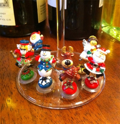 Christmas Wine Charms