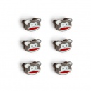 Sock Monkey Chip Clips - 6 Pack