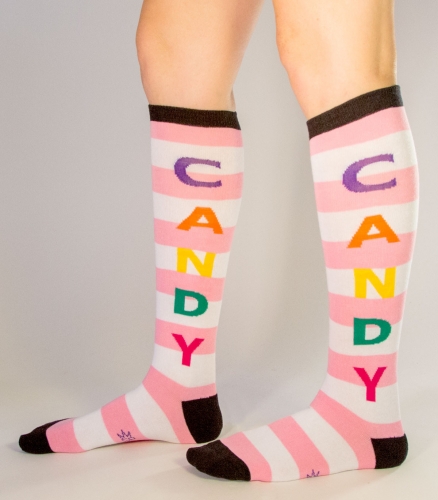 CANDY SOCKS - PINK/WHITE/BLACK