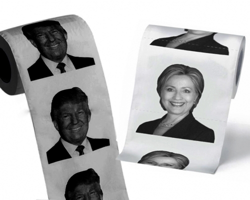 Trump vs. Clinton: Smear Campaign Special Edition Toilet Paper Set