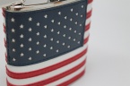 Hand Sewn American Flag Flask
