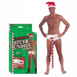 NAUGHTY N NICE UNDIES FOR TWO 2 Christmas Gag Gift 4 Leg Holes Panties  Underwear