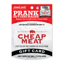 Cheap Meats Prank Gift Card Holder