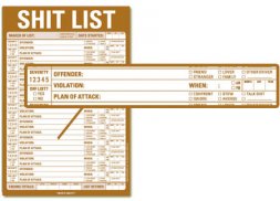 Shit List Sticky Notepad  Shit List Sticky Notepad