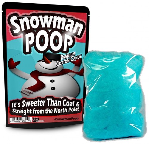 Snowman Poop Cotton Candy