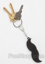 Talking Mustache Key Chain