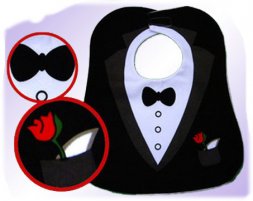 Tuxedo Baby Bib  Tuxedo Baby Bib