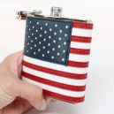 Hand Sewn American Flag Flask