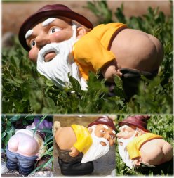 Mooning Lawn Gnome  Mooning Lawn Gnome