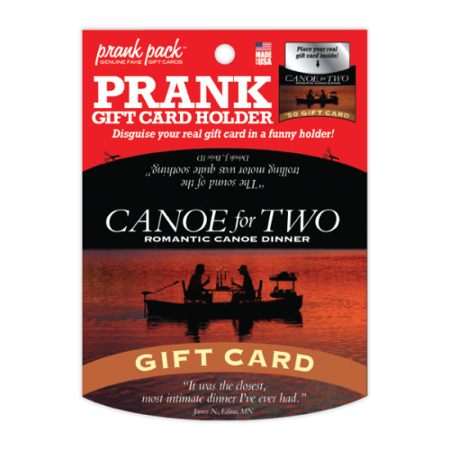 Canoe For Two Prank Gift Card Holder