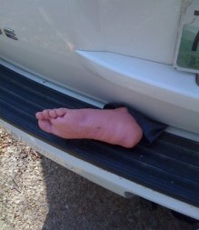 Fake Foot in Door  Fake Foot in Door