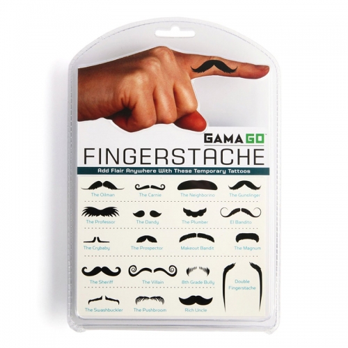 Fingerstache Temporary Tattoos