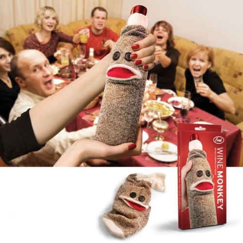 Sock Monkey Wine Caddy