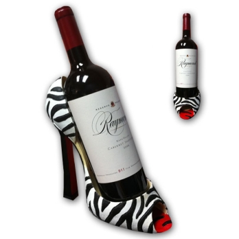 Zebra High Heel Wine Caddy