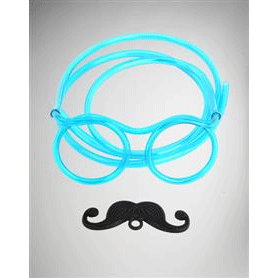 Moustache Drinking Straw Glasses