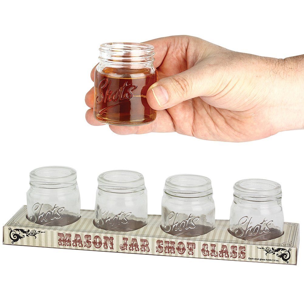 1 Pc Shot Glass Mini Mason 3 Oz Jar Mug Drinking Moonshine Whiskey Party  Shooter