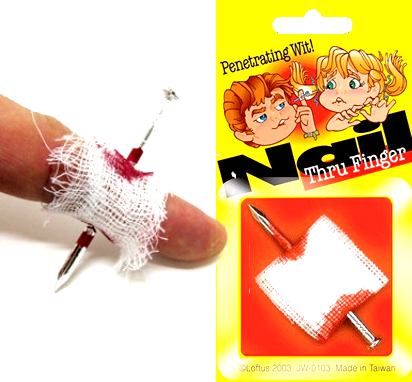 Nail Through Finger Prank