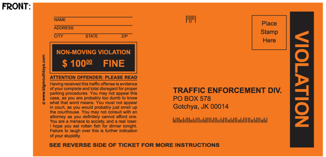 How To Make A Fake Parking Ticket